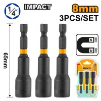 Set 3 Chei BIT Tubulare Magnetice 1/4 10mm, Ingco AMN1031 - 1