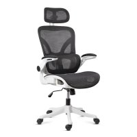 Scaun de birou ergonomic OFF 440 alb cu tetiera si brate rabatabile - 1