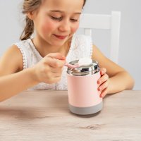 Cutie termica pentru mancare Reer ColourDesign otel inoxidabil vidat 300 ml roz - 1