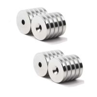 Set 20 magneti puternici pentru surub, gri, disc, 15 mm x 4 mm - 3