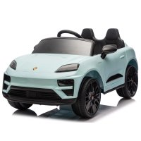 Masinuta electrica pentru copii, Porsche Macan, 140W 12V, roti EVA, scaun tapitat, echipata premium, albastra - 1