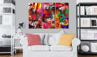 Tablou - Crazy Monkeys - triptych 120x80 cm - 2