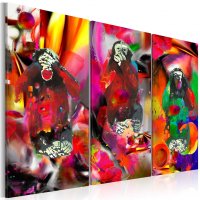 Tablou - Crazy Monkeys - triptych 120x80 cm - 1