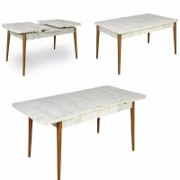 Resigilata Masa extensibila Dining Homs, bej si maro, 130/170 x 80 cm - 1
