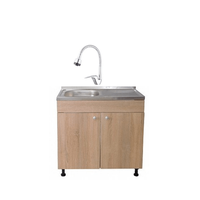 Set ,Masca Chiuveta Sonoma ,Raulconstruct, 80  X 50  X 80 , Chiuveta anticalcar ,Baterie flexibila si Sifon G207EU - 2
