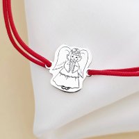 Bratara Craciun - Inger de Craciun - Argint 925, snur reglabil diverse culori - 1