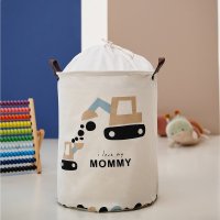 Cos pliabil Sipo Love Mommy, pentru jucarii si rufe, din bumbac, 35 x 42 cm, 43 l - 1