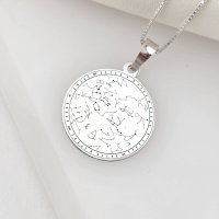 Colier Personalizat - Harta Stelara - Stele si Constelatii - Argint 925 - 1