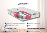 Saltea Bambus Super Confort Pocket Multilayer 90 x 200 x 25 cm cu Husa Matlasata - 2