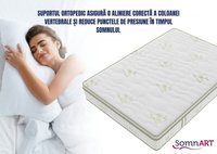 Saltea Bambus Super Confort Pocket Multilayer 90 x 200 x 25 cm cu Husa Matlasata - 7