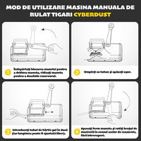 Masina Manuala de Rulat Tigari CYBERDUST, Injector de Tutun de Precizie, Maneta Finisata pentru Confort - 2