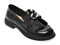 Mocasini EPICA 36311 negri din piele naturala lacuita pentru femei - 1