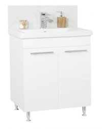 Set Baza front MDF si Lavoar seria 754, 70 cm, alb - 1