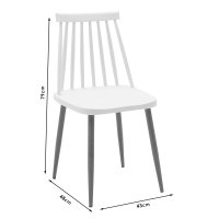 Set masa si scaune 5 buc Aurora-Natali Pako World Alb 120x80x76 cm - 7