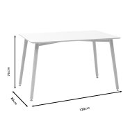 Set masa si scaune 5 buc Aurora-Natali Pako World Alb 120x80x76 cm - 8