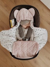 Paturica universala pentru scoica auto bumbaccatifea Royal Baby Pink Sleepee 3 tog - 4