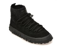 Ghete dama GRYXX 590012 negre, din piele naturala si material textil - 1