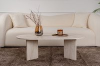 Masa de cafea, Hanah Home, PAL melaminat, travertin, 119x60x40 cm - 3