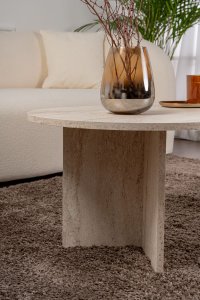 Masa de cafea, Hanah Home, PAL melaminat, travertin, 119x60x40 cm - 5