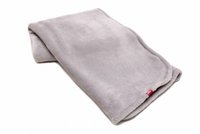 Paturica pufoasa de plus gri KidsDecor din polyester 75x75 cm - 1