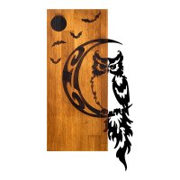 Decoratiune de perete Owle, Pako World, Lemn de pin, Natural, 36x3x66 cm - 1