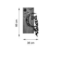 Decoratiune de perete Owle, Pako World, Lemn de pin, Natural, 36x3x66 cm - 3