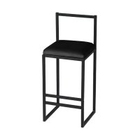 Scaun de bar NORDIC, negru, 35x35x84 cm - 1