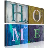 Tablou canvas Bimago - Make yourself at home 80x80 cm - 1