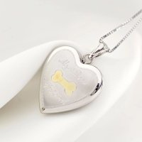 Medalion personalizat in forma de inima - My best friend - Argint 925 rodiat si os placat cu Aur Galben 18K - 1