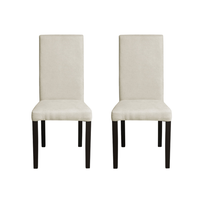 Set de 2 scaune pentru living TEO, cu picioare din lemn wenge si tapiterie crem, dimensiuni 46x60x98 cm - 1