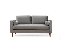 Canapea fixa ROME, 2 locuri, gri deschis, 175x90x70 cm - 1
