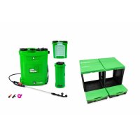 Set Pompa de stropit cu acumulator, capacitate 10 litri + Cuibar pentru gaini, 2 compartimente: 2 posture, Micul Fermier - 1