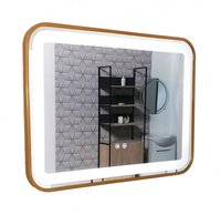 Oglinda cu iluminare LED si functie dezaburire, MD4, rama aurie, 80x60 cm - 1