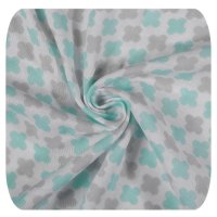 Cearceaf cu elastic din bambus 60x120 cm Mint Cross XKKO - 1