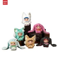 Figurina surpriza de plus MINISO, seria Wakuku V2 "Fox & Bunny Trick or Treat" Series Plush Blind Box, mai multe modele - 2