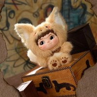 Figurina surpriza de plus MINISO, seria Wakuku V2 "Fox & Bunny Trick or Treat" Series Plush Blind Box, mai multe modele - 7
