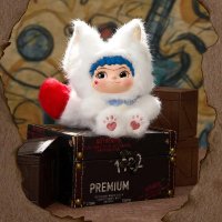 Figurina surpriza de plus MINISO, seria Wakuku V2 "Fox & Bunny Trick or Treat" Series Plush Blind Box, mai multe modele - 8