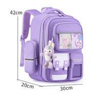Ghiozdan Scoala, Ergonomic pentru copii - Ultra usor, Compartimente multiple, Rucsac Capacitate Mare, Protectie Spate - 4