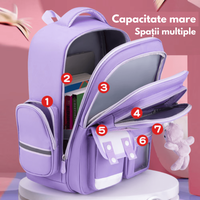 Ghiozdan Scoala, Ergonomic pentru copii - Ultra usor, Compartimente multiple, Rucsac Capacitate Mare, Protectie Spate - 1