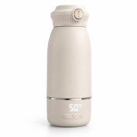 Incalzitor portabil pentru biberoane Kidnort Beige, 100 W, baterie 5200 mAh, USB-C, otel SUS316, fara BPA, dezinfectare la 65 C, capacitate 500 ml - 18