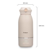 Incalzitor portabil pentru biberoane Kidnort Beige, 100 W, baterie 5200 mAh, USB-C, otel SUS316, fara BPA, dezinfectare la 65 C, capacitate 500 ml - 7