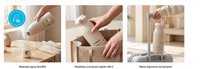 Incalzitor portabil pentru biberoane Kidnort Beige, 100 W, baterie 5200 mAh, USB-C, otel SUS316, fara BPA, dezinfectare la 65 C, capacitate 500 ml - 9