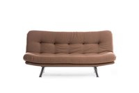 Canapea extensibila MISA, 3 locuri, maro deschis, 180x78x85 cm - 1