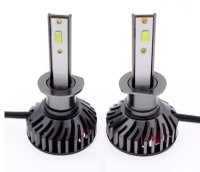 Set 2 becuri auto COB H1, 100W, lumina alb-rece, 12000 lumeni - 1
