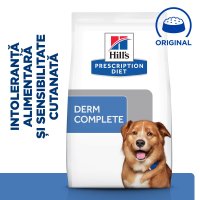 HILL'S Prescription Diet Derm Complete, dietă veterinară câini, hrană uscată, afecțiuni dermatologice HILL'S Prescription Diet Derm Complete, dietă veterinară câini, hrană uscată, piele & blana, 1.5kg - 10