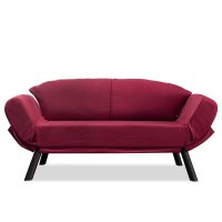 Canapea extensibila GENZO, 2 locuri, bordo, 177x75x87 cm - 1