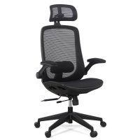 Scaun de birou ergonomic SYYT 9509 cu brate rabatabile, negru - 1