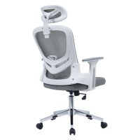 Scaun de birou Ignatius pentru manager, plasa gri deschis - 2