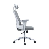 Scaun de birou Ignatius pentru manager, plasa gri deschis - 3