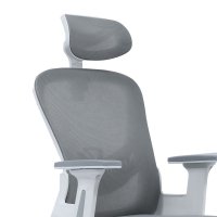 Scaun de birou Ignatius pentru manager, plasa gri deschis - 5